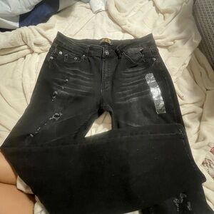 Black Distressed Men’s Jeans